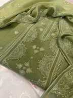 Pure Mul Chanderi Self Embroidered Kurta Dupatta Set