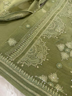 Pure Mul Chanderi Self Embroidered Kurta Dupatta Set