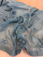 Pure Mul Chanderi Self Embroidered Kurta Dupatta Set