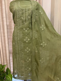 Pure Mul Chanderi Self Embroidered Kurta Dupatta Set