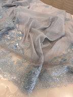Pure Mul Chanderi Embroidered Kurta Set with Mul Chanderi Dupatta