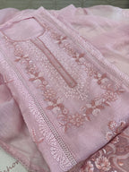 Pure Mul Chanderi Embroidered Kurta Set with Mul Chanderi Dupatta