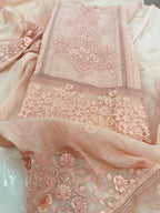 Pure Mul Chanderi Embroidered Kurta Set with Mul Chanderi Dupatta