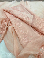 Pure Mul Chanderi Embroidered Kurta Set with Mul Chanderi Dupatta