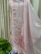 Pure Mul Chanderi Embroidered Kurta Set with Mul Chanderi Dupatta