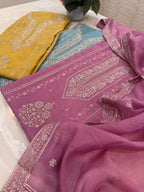 Pure Mul Chanderi Aari & Tilla Work Kurta Dupatta Set