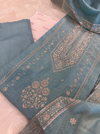 Pure Mul Chanderi Aari & Tilla Work Kurta Dupatta Set