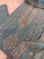 Pure Mul Chanderi Aari & Tilla Work Kurta Dupatta Set