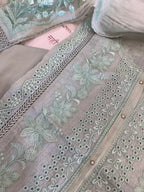 Pure Mul Chanderi Embroidered Kurta Set with Mul Chanderi Dupatta