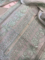 Pure Mul Chanderi Embroidered Kurta Set with Mul Chanderi Dupatta