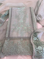 Pure Mul Chanderi Embroidered Kurta Set with Mul Chanderi Dupatta