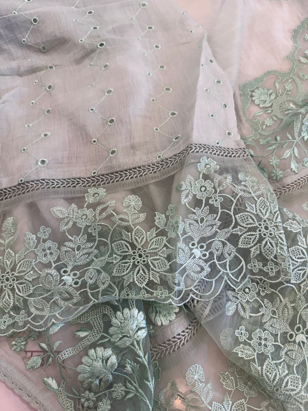 Pure Mul Chanderi Embroidered Kurta Set with Mul Chanderi Dupatta
