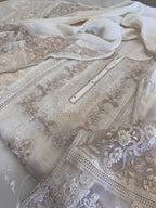 Pure Mul Chanderi Embroidered Kurta Set with Mul Chanderi Dupatta