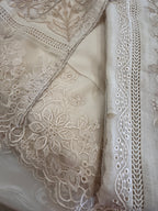 Pure Mul Chanderi Embroidered Kurta Set with Mul Chanderi Dupatta