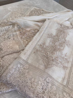 Pure Mul Chanderi Embroidered Kurta Set with Mul Chanderi Dupatta
