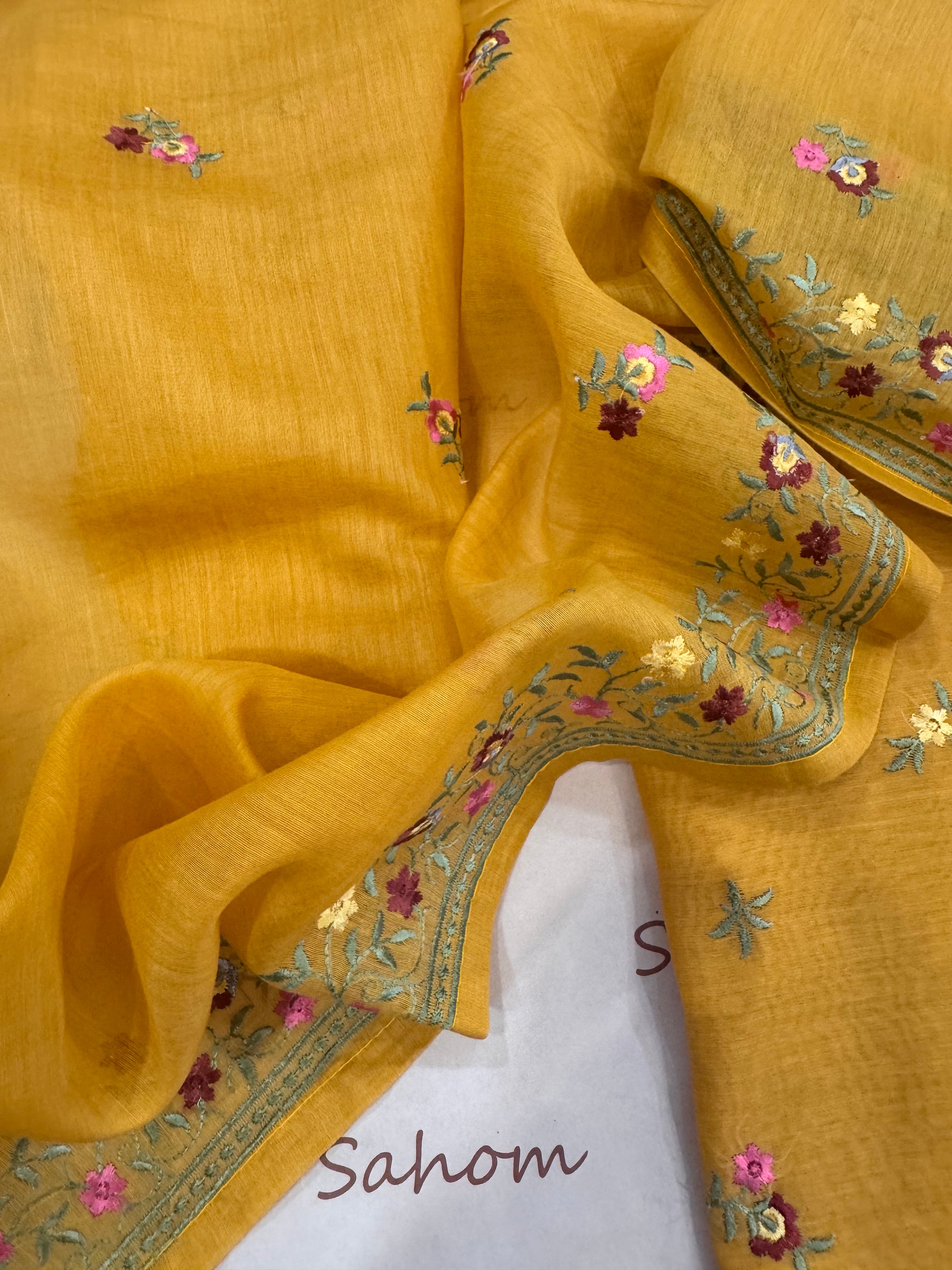 Cotton Mul Chanderi Suit Set