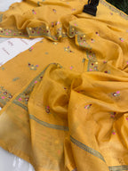 Cotton Mul Chanderi Suit Set