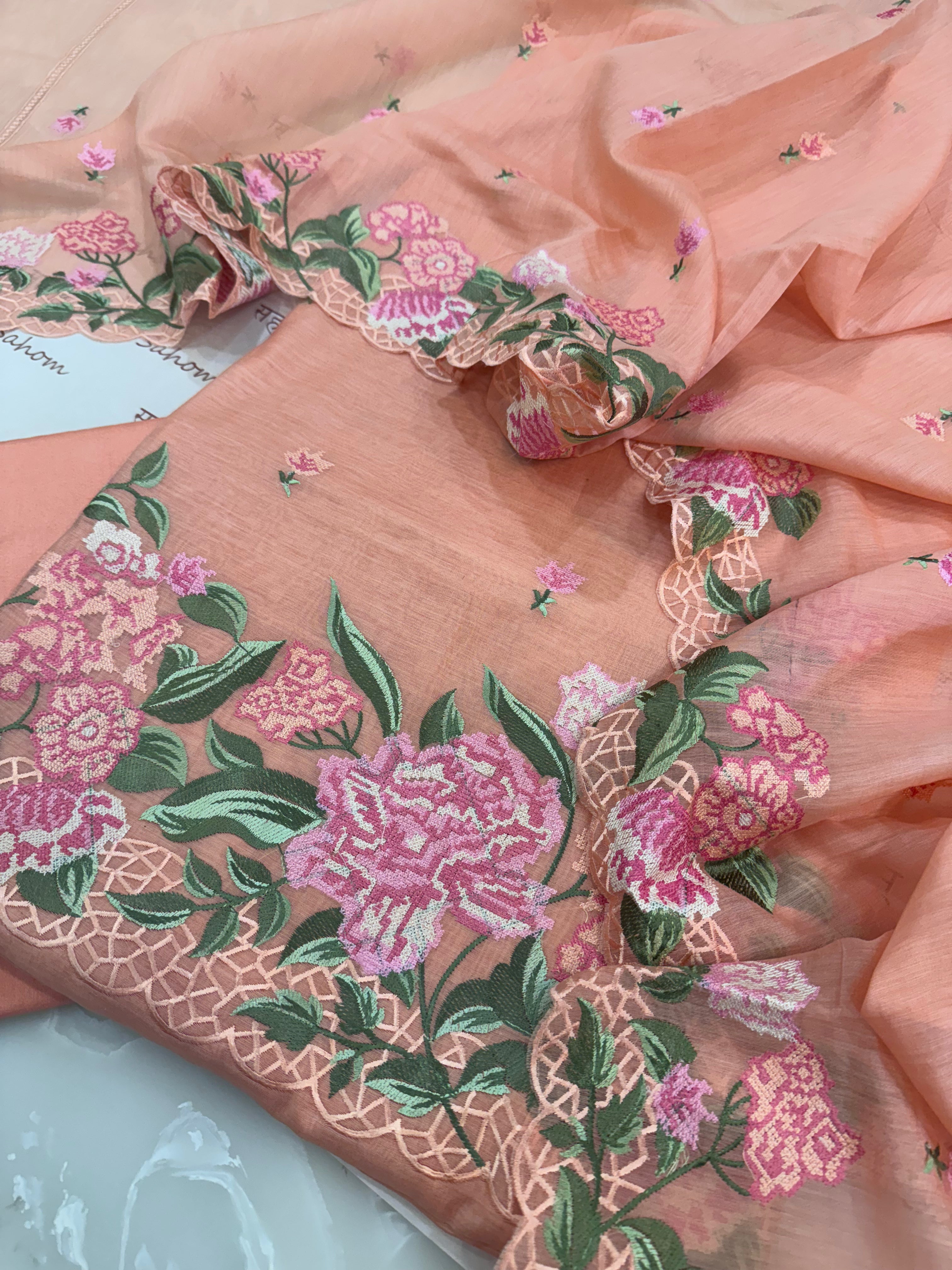 Cotton Mul Chanderi Suit Set