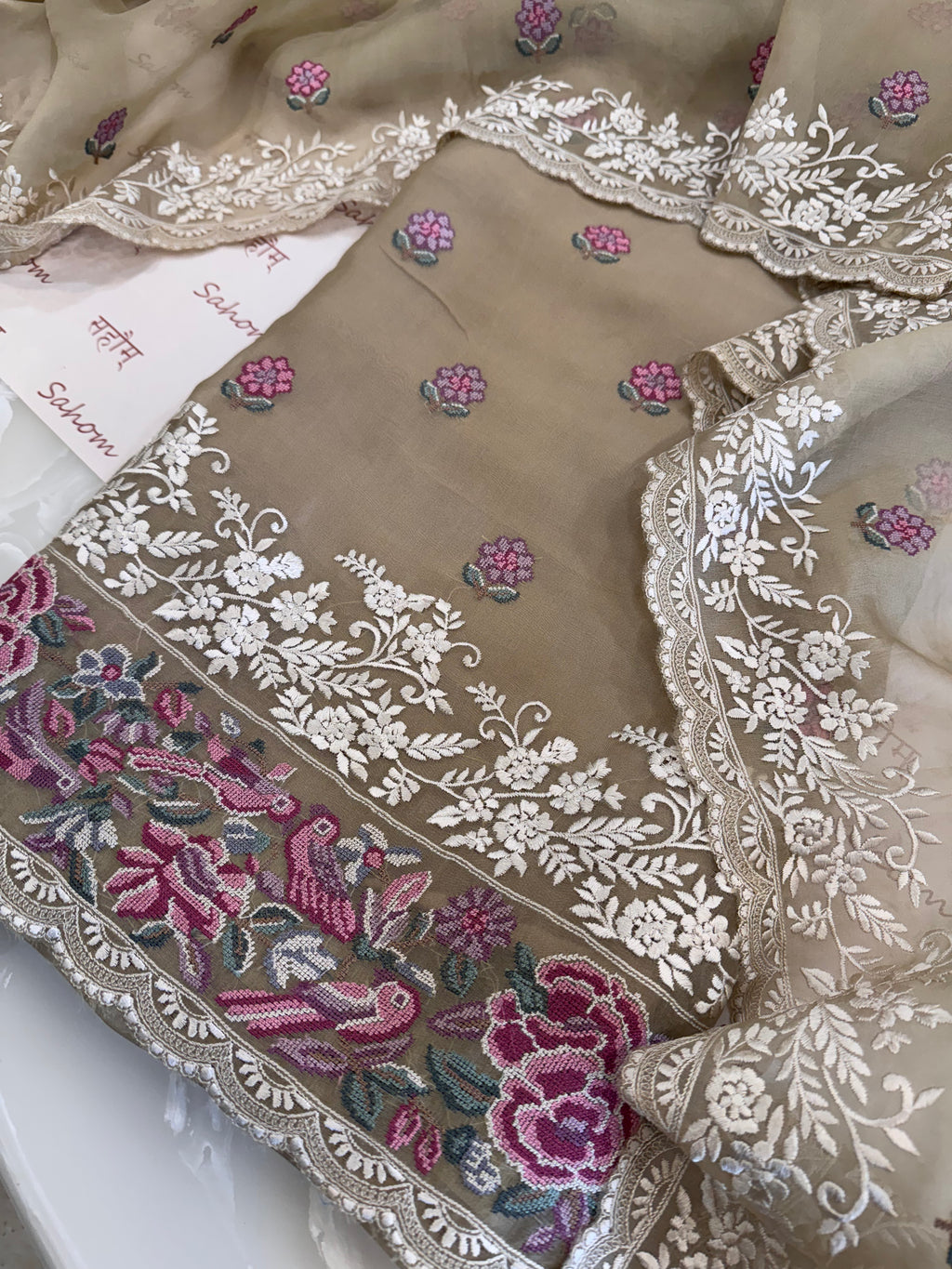 Pure Silk Organza Formal Suit Set