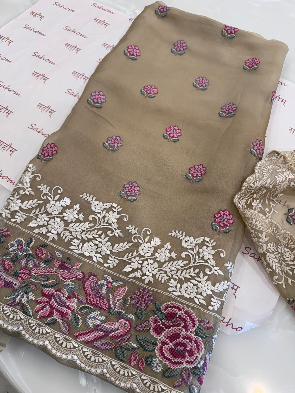 Pure Silk Organza Formal Suit Set