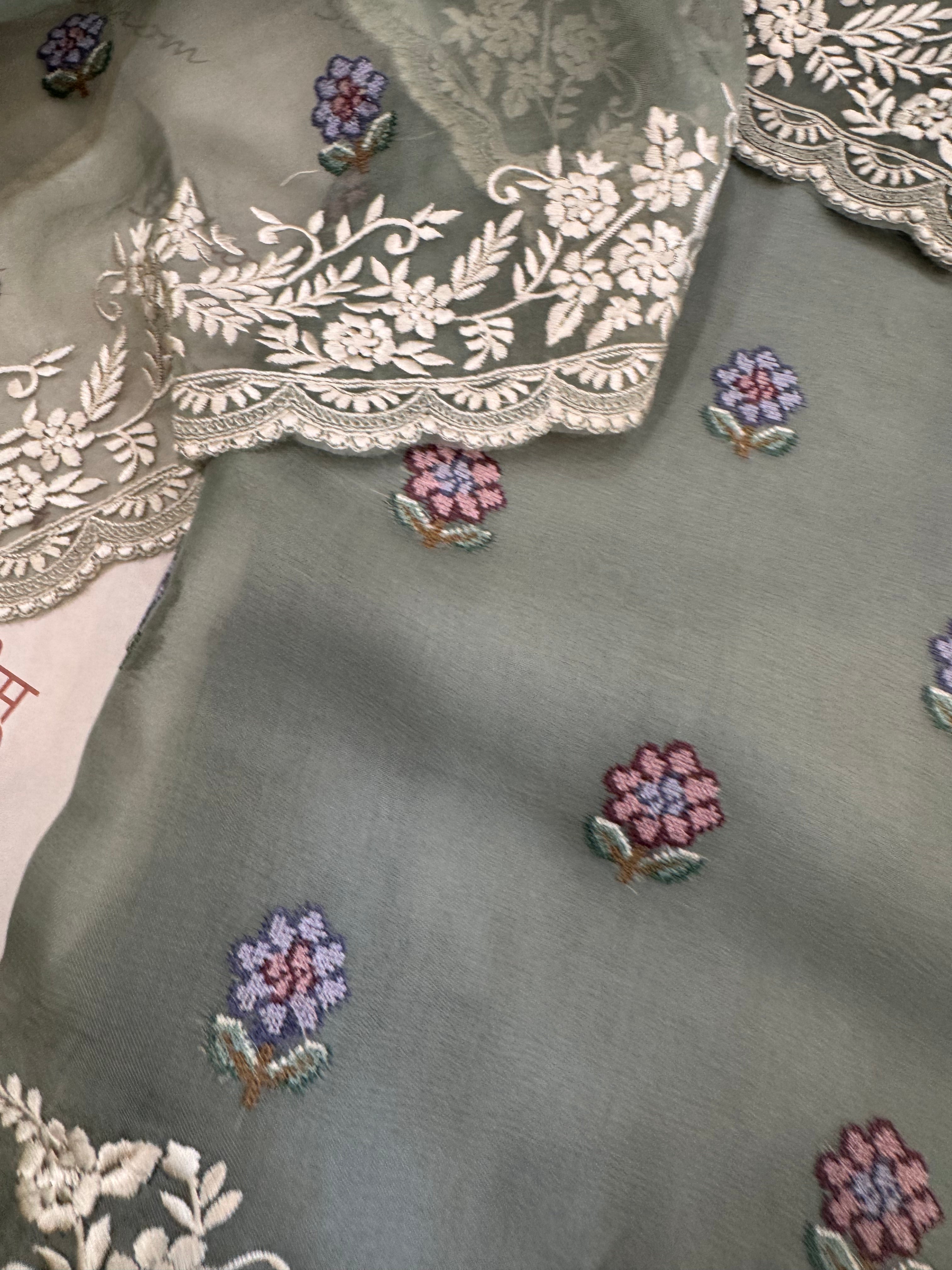 Pure Silk Organza Formal Suit Set