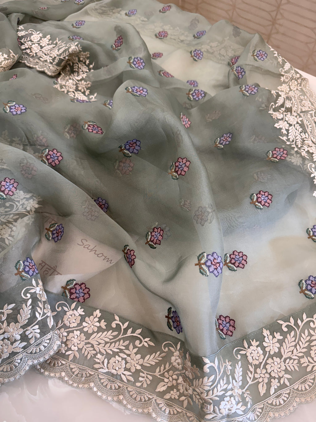 Pure Silk Organza Formal Suit Set