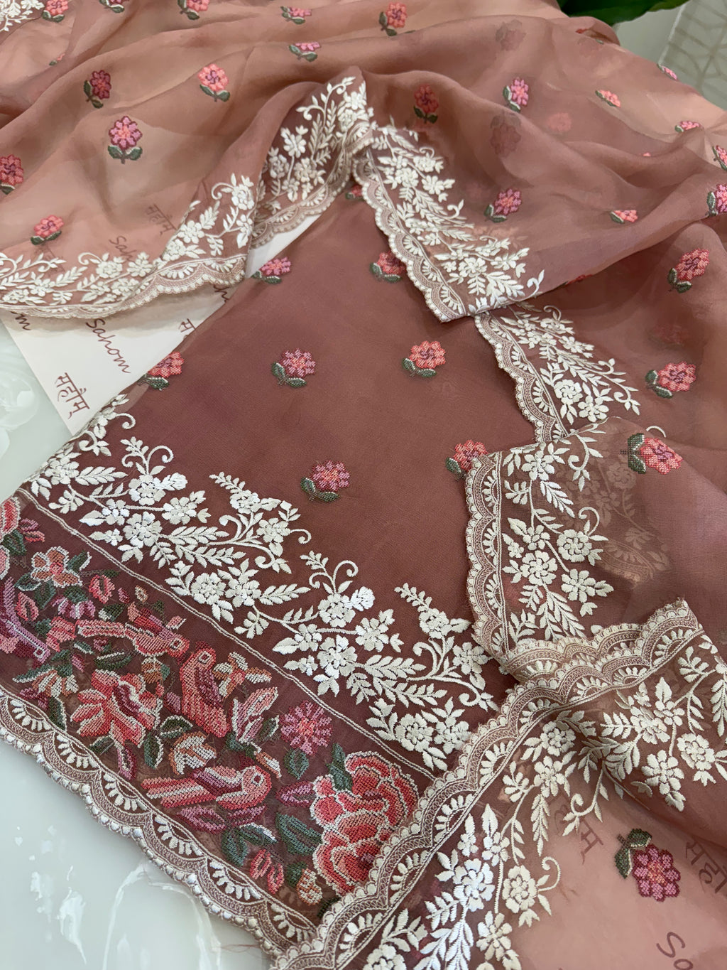 Pure Silk Organza Formal Suit Set