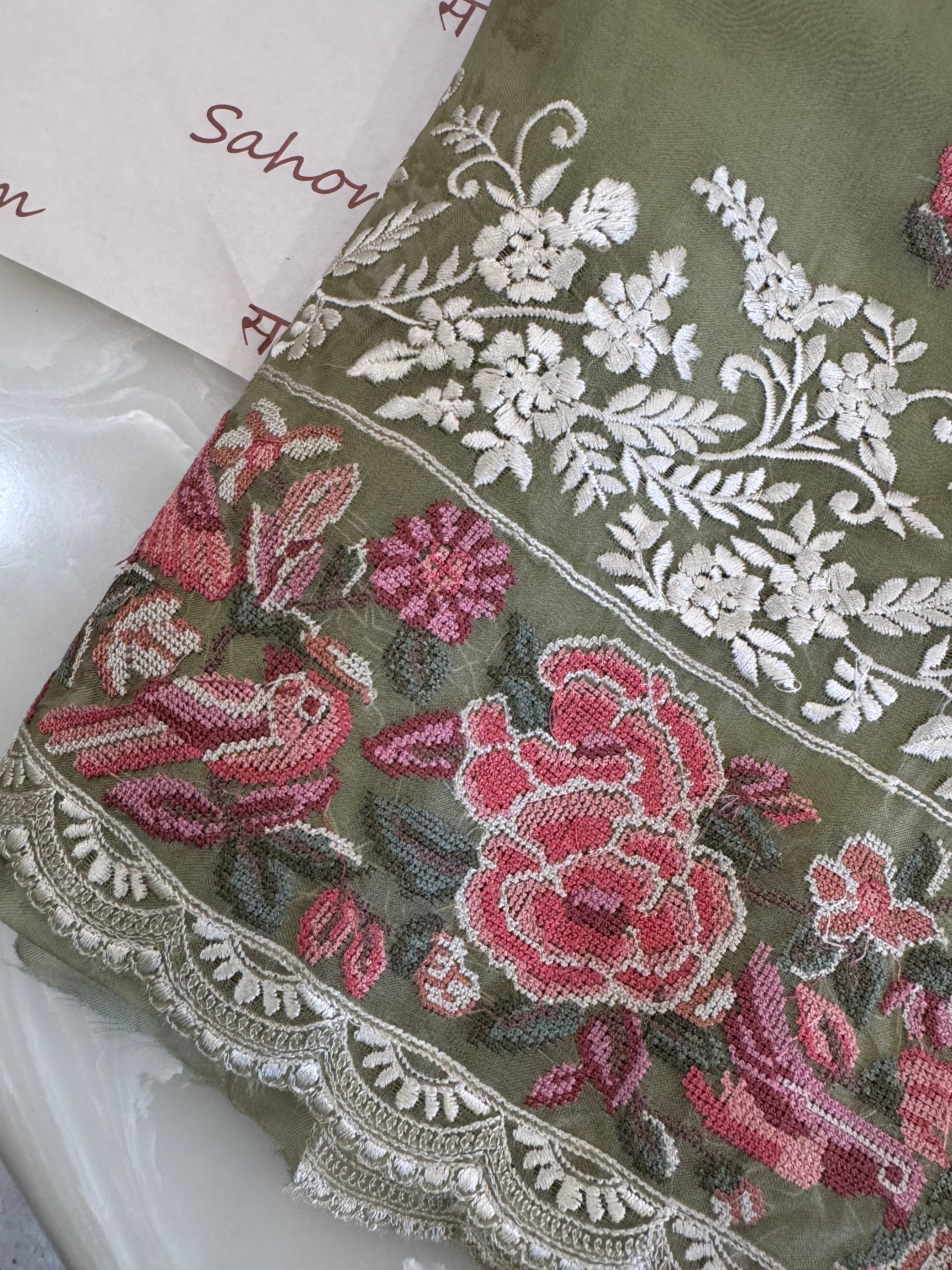 Pure Silk Organza Formal Suit Set