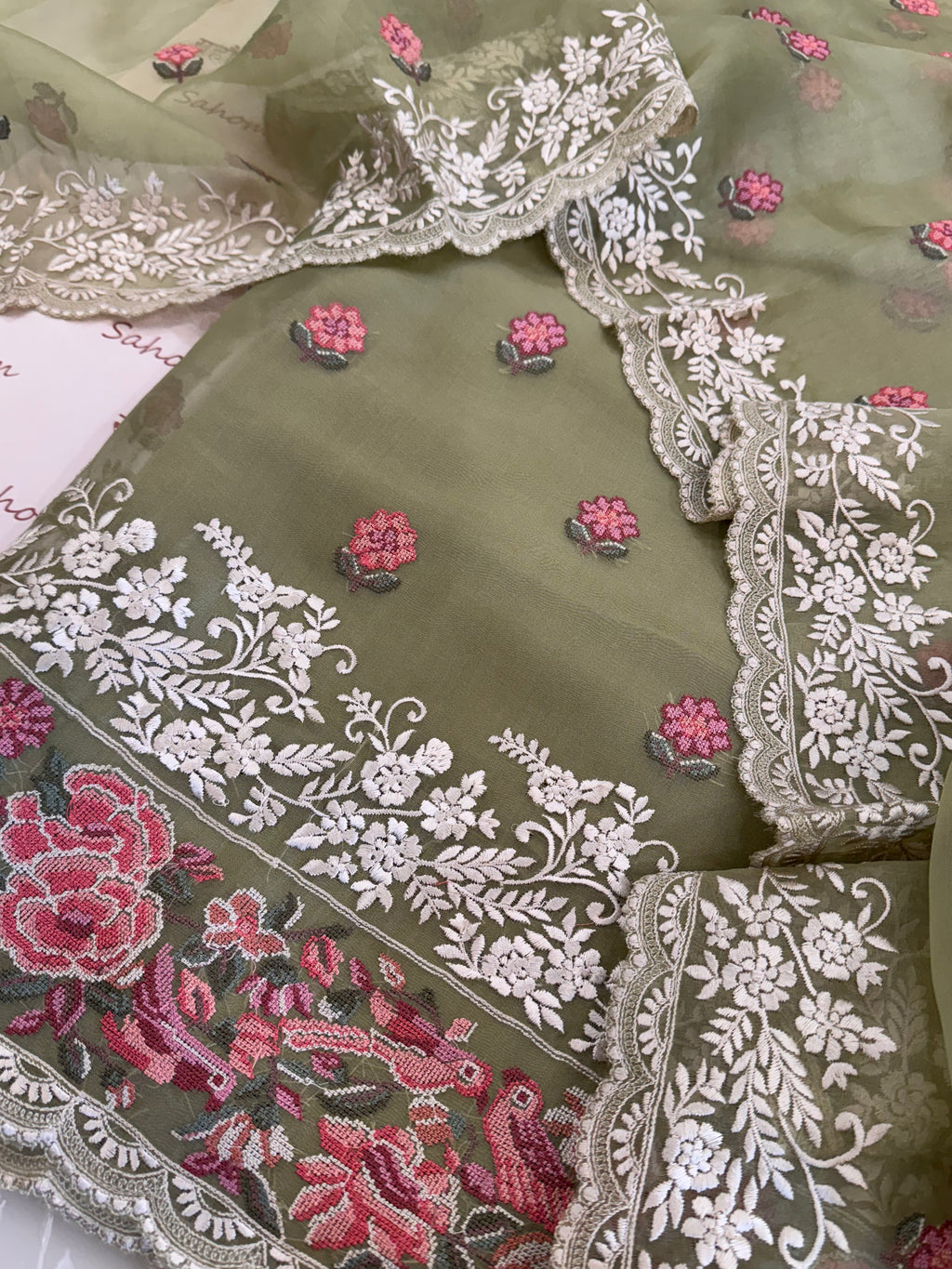 Pure Silk Organza Formal Suit Set