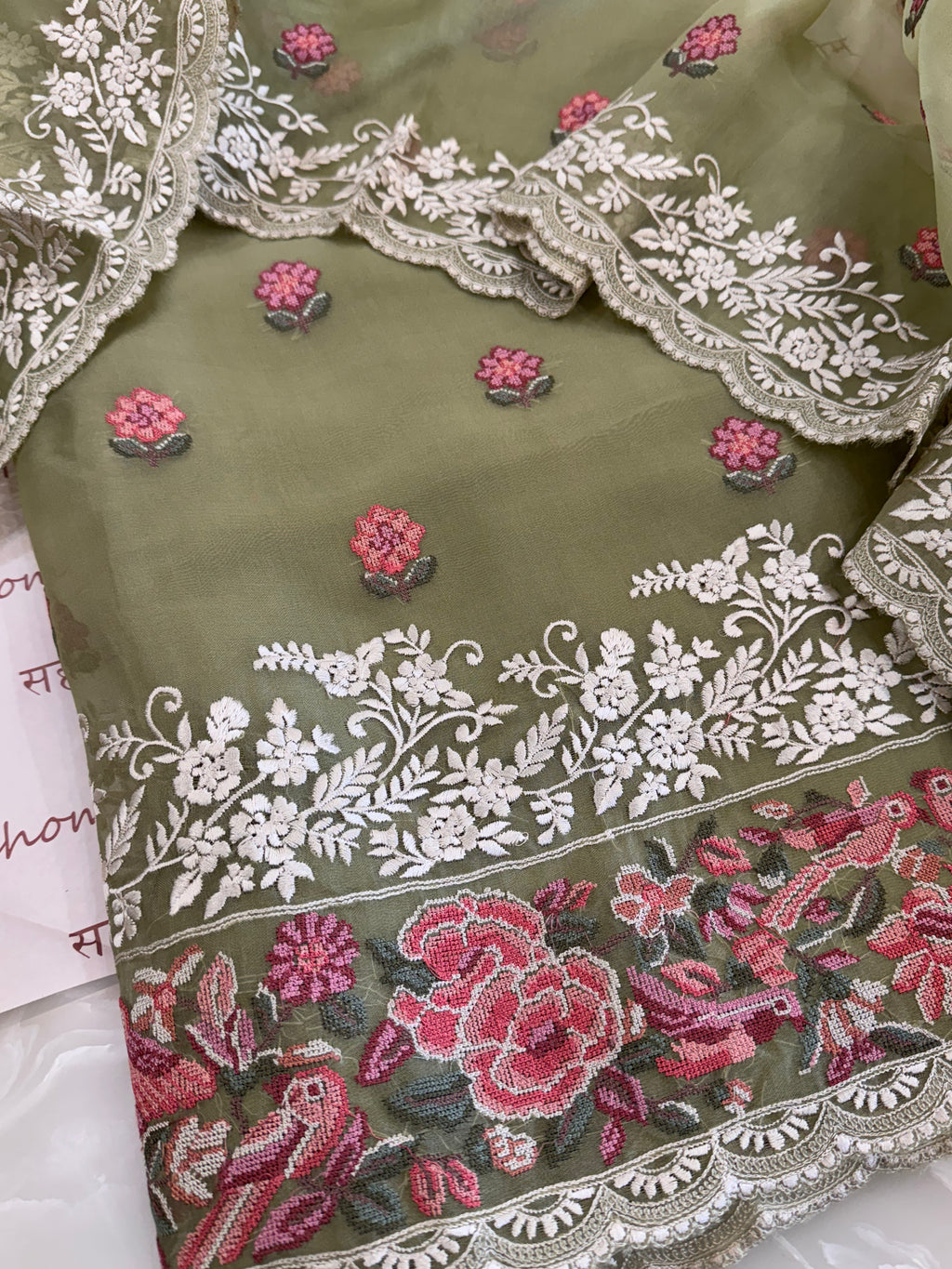 Pure Silk Organza Formal Suit Set
