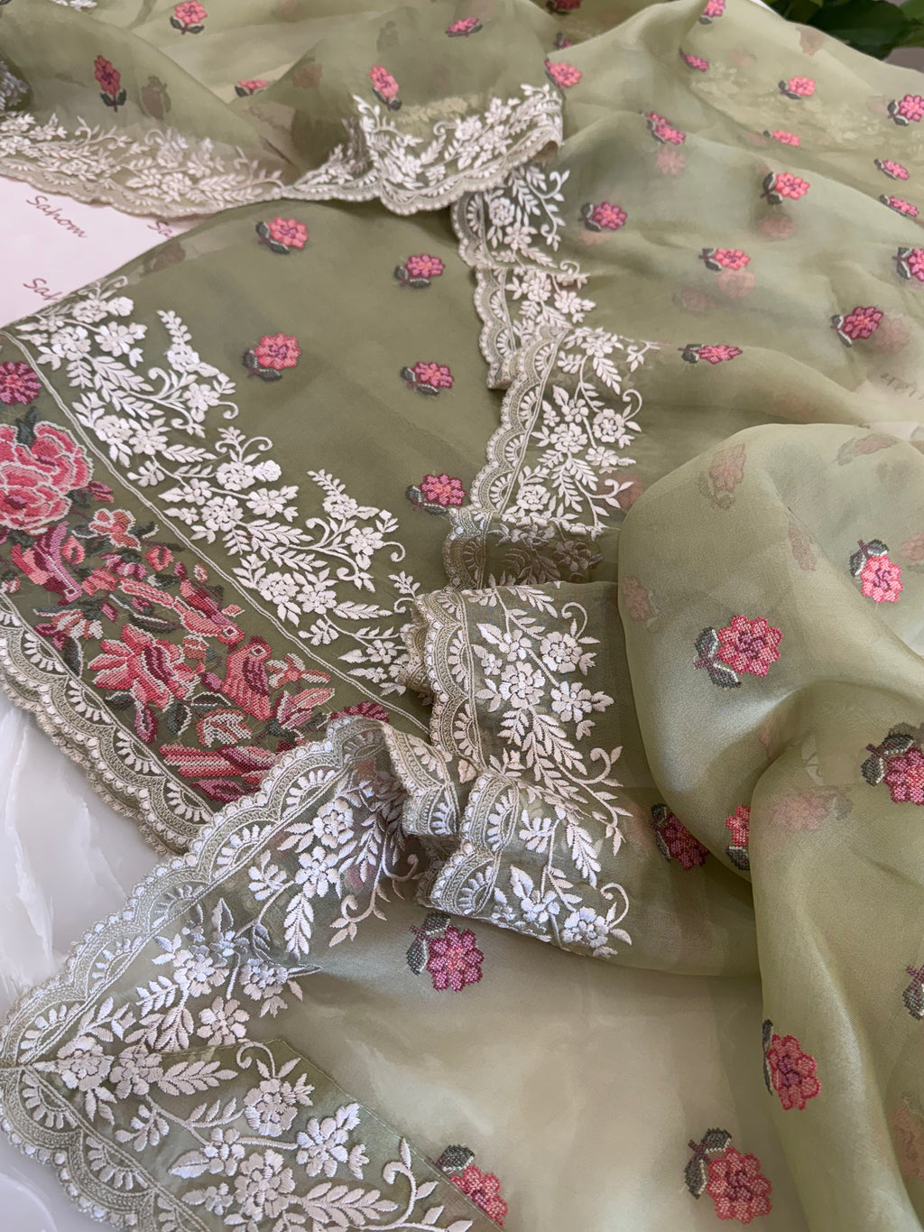 Pure Silk Organza Formal Suit Set