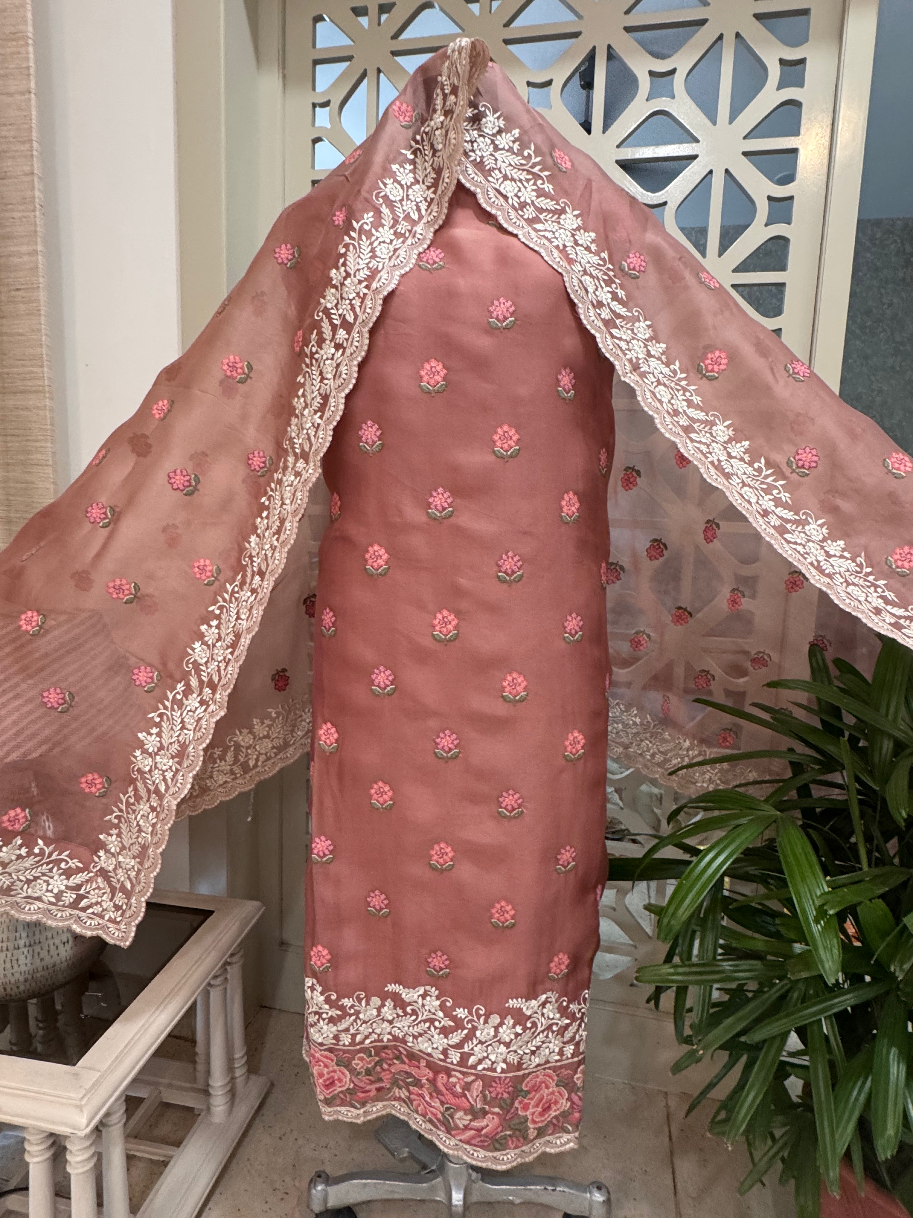 Pure Silk Organza Formal Suit Set