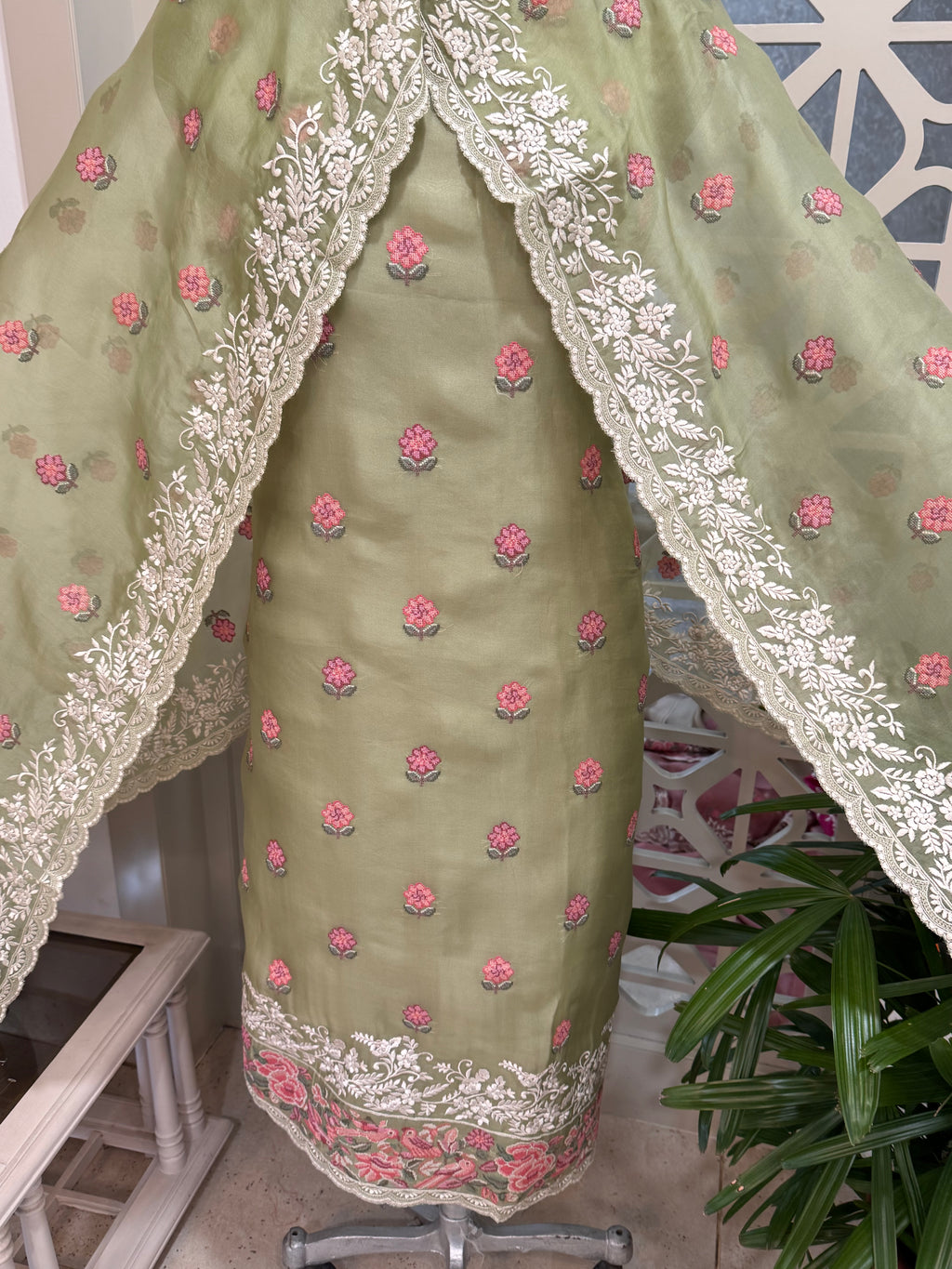 Pure Silk Organza Formal Suit Set
