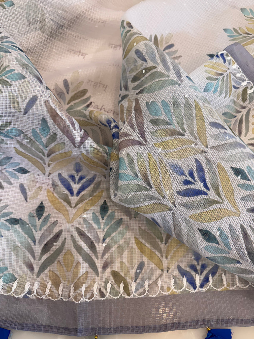 Digital Print Kota Doria Chikankari Kurta Dupatta Set