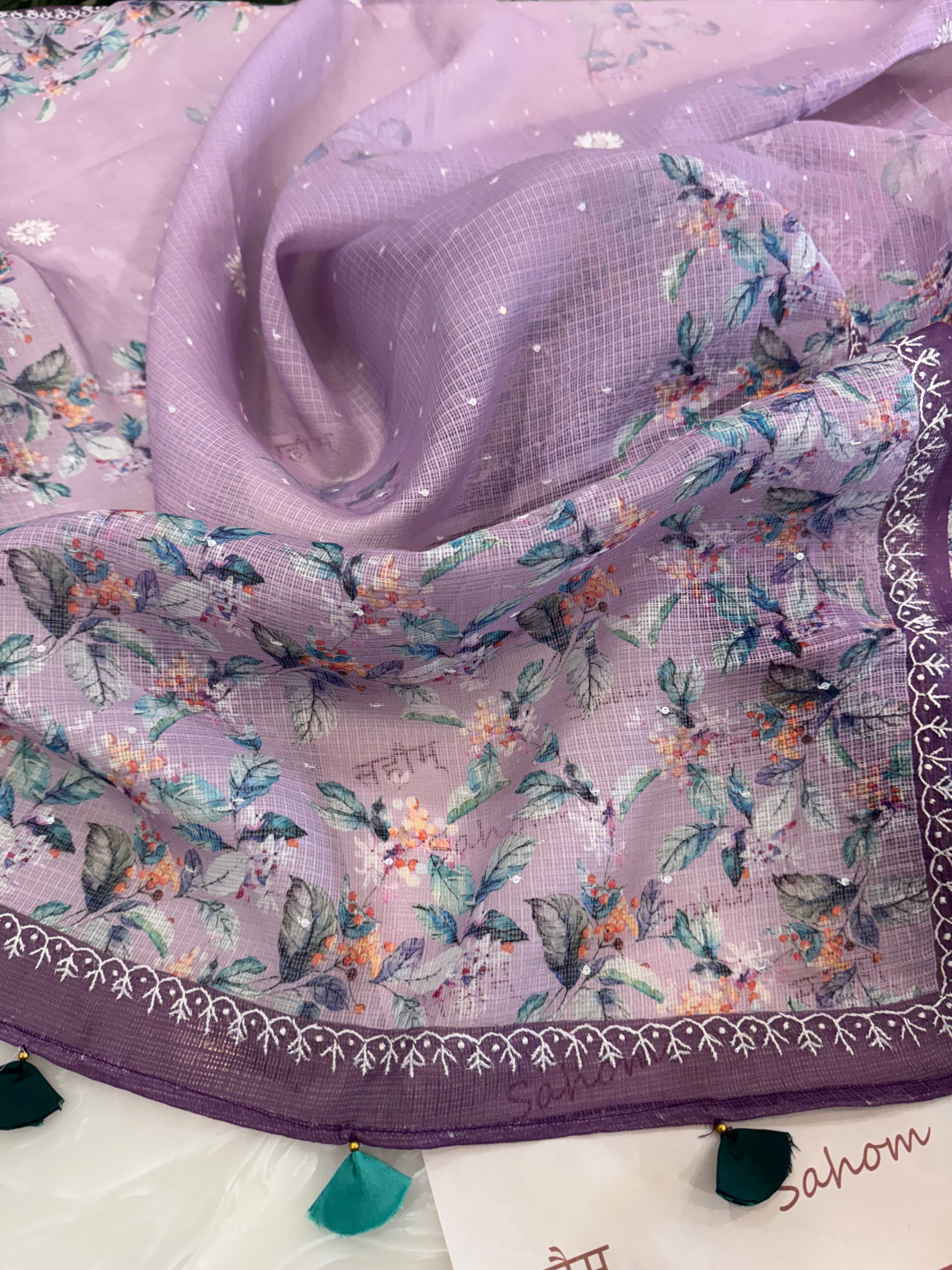 Digital Print Kota Doria Chikankari Kurta Dupatta Set