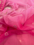 Ombre Dyed Mul Chanderi Tilla & Kaaviya Work Suit Set