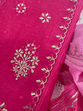 Ombre Dyed Mul Chanderi Tilla & Kaaviya Work Suit Set