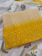 Pure Mul Chanderi Block Print & Lucknowi Chikankari Suit Set