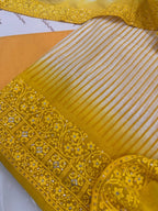 Pure Mul Chanderi Block Print & Lucknowi Chikankari Suit Set