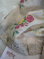 Pure Mul Chanderi Digital Print & Tilla Pitta Embroidered Suit Set