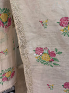 Pure Mul Chanderi Digital Print & Tilla Pitta Embroidered Suit Set