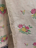 Pure Mul Chanderi Digital Print & Tilla Pitta Embroidered Suit Set