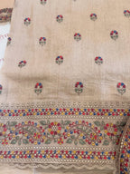 Pure Mul Chanderi Kashmiri-Inspired Embroidered Semi-Stitched Suit Set