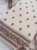 Pure Mul Chanderi Kashmiri-Inspired Embroidered Semi-Stitched Suit Set
