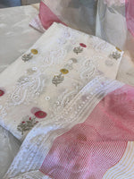 Pure Mul Chanderi Block Print & Lucknowi Chikankari Suit Set
