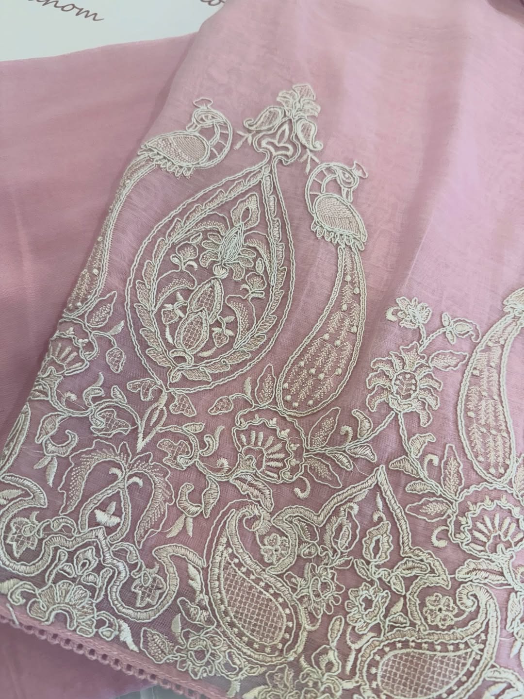 Mul Chanderi Thread & Dori Embroidered Kurta Dupatta Set