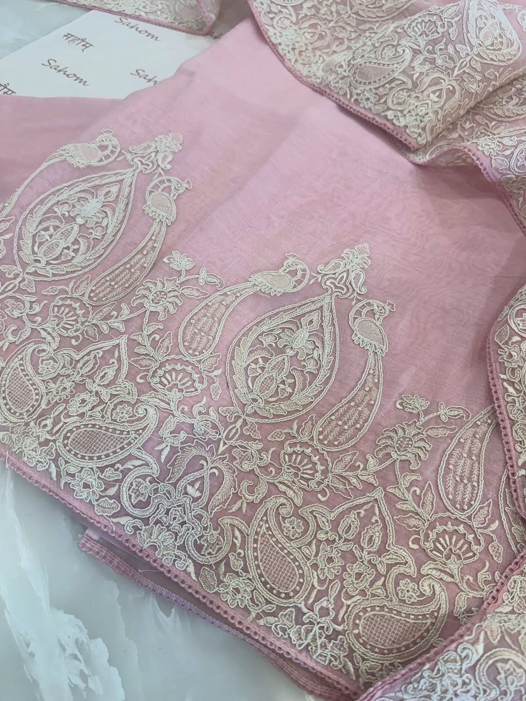 Mul Chanderi Thread & Dori Embroidered Kurta Dupatta Set