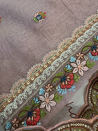 Pure Mul Chanderi Suit Set with Fine Organza Dupatta
