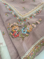 Pure Mul Chanderi Suit Set with Fine Organza Dupatta