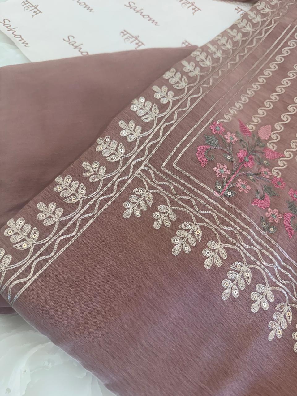 Aari Thread Embroidered Kurta Dupatta Set